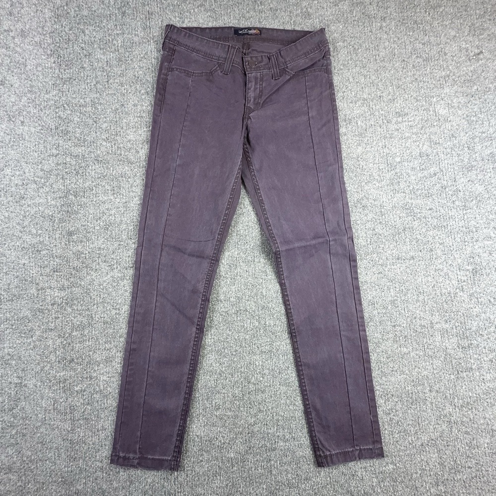 Y2k Levi's Jeans Juniors 7 Purple Low Rise Skinny Stretch Solid Denim Pants